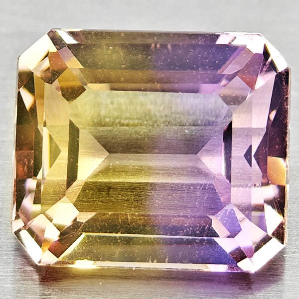 Natural Bi Color Ametrine Gemstones 2.08 Ct. Octagon Shape 8 x 6.9 Mm.: Product ID: 800408517 Product Name: Natural Ametrine Weight: 2.08 CT. Size: 8 x 6.9 x 5 MM. Shape: Octagon Color: Bi Color Clarity:VSI Luster: Good Gems Origin: Bolivia Treatment: Unheated Crystal Str