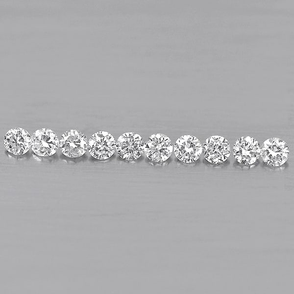 Natural White Diamond 0.17 Ct. 10 Pcs. Round Diamond Cut 1.6 Mm.: Product ID: 802104578 Product Name: Natural Natural Diamond Weight: 0.17 CT. Size: 1.6 x 1.6 x 1.0 MM. Shape: Round Diamond Cut Color: White Clarity:VS-SI Luster: Scintillating Gems Origin: Belgium Tr
