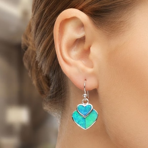 925 Sterling Silver Earring Jewelry 6.12 Grams with Created Multi Color Blue Opal: Product ID: 280120035 Product Type: 925 Sterling Silver Fine Jewelry Jewelry Weight: 6.12 Grams. Gemstones Color: Multi-Color Metal: Solid Silver 92.5%. Gemstone Detail: Created Multi Color Blue Opal 
