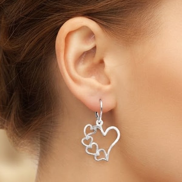 925 Sterling Silver Earrings Jewelry 2.34 Grams (1 of 3)