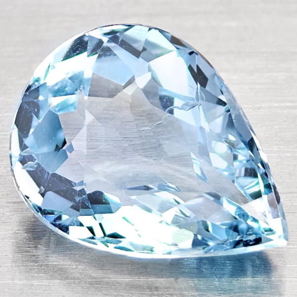 Natural Light Blue Aquamarine Gemstones 1.12 Ct. Pear Shape 8.6 x 6.5 Mm.: Product ID: 800812172 Product Name: Natural Aquamarine Weight: 1.12 CT. Size: 8.6 x 6.5 x 3.9 MM. Shape: Pear Shape Color: Light Blue Clarity:VSI - SI1 Luster: Good Gems Origin: Brazil Treatment: Unhe