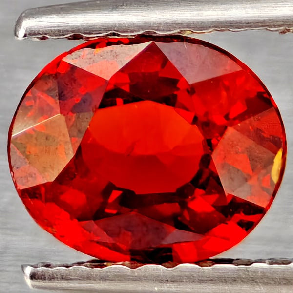 Natural Orangish Red Spessartine Garnet Gemstones 1.30 Ct. Oval Shape 6.7 x 5.4 Mm.: Product ID: 802937285 Product Name: Natural Garnet Weight: 1.30 CT. Size: 6.7 x 5.4 x 3.9 MM. Shape: Oval Shape Color: Orangish Red Clarity:SI1 Luster: Good Gems Origin: Namibia Treatment: Unheated Cr