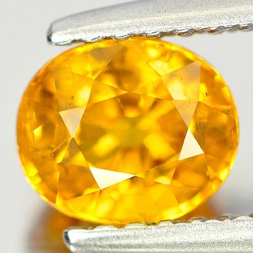 Natural Yellow Sapphire Gemstones 1.17 Ct. Oval Shape 6.2 x 5.2 Mm.: Product ID: 806155991 Product Name: Natural Yellow Sapphire Weight: 1.17 CT. Size: 6.2 x 5.2 x 4.1 MM. Shape: Oval Color: Yellow Clarity:VSI Luster: Good Gems Origin: Thailand Treatment: Heated Crysta
