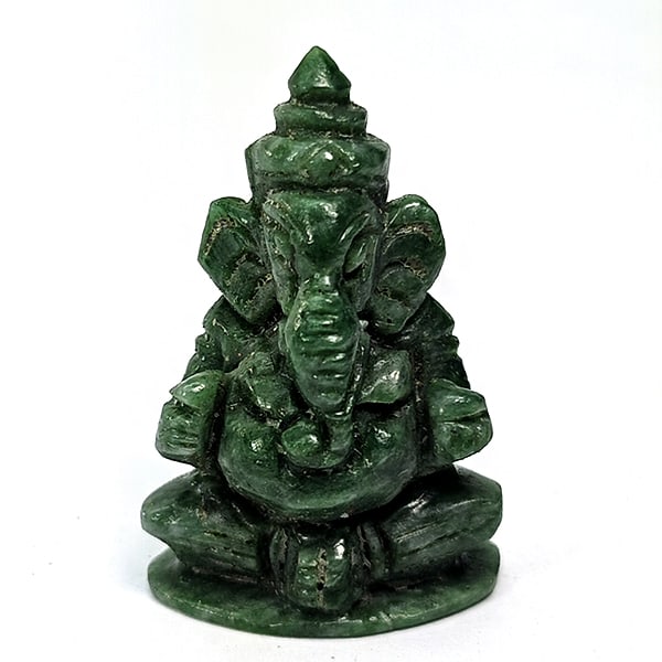 Natural Genuine Jade Gemstones 37.50 Ct. Happy Ganesha Carving Shape 18 x 13 Mm.: Product ID: 818102607 Product Name: Natural Gemstones Weight: 37.50 CT. Size: 13 x 18 x 28 MM. Shape: Caving Color: Green Clarity:Opaque Luster: Good Gems Origin: Thailand Treatment: Unheated Crystal 