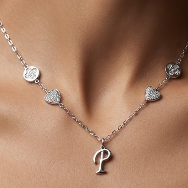 925 Sterling Silver Jewelry Necklace 3.60 Grams Letter P Design Length 18 Inch.: Product ID: 280540191 Product Type: 925 Sterling Silver Fine Jewelry Jewelry Weight: 3.60 Grams. Gemstones Color: Silver Metal: Solid Silver 92.5%. Gemstone Detail: About 3.60 Grams. White CZ Round Si