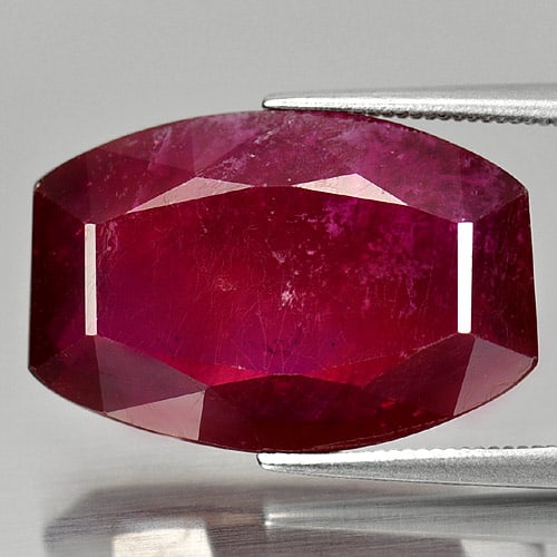 Natural Red Ruby Gemstones Big Size 21.64 Ct. Fancy Shape 22 x 14.6 Mm.: Product ID: 805931944 Product Name: Natural Ruby Weight: 21.64 CT. Size: 22 x 14.6 x 6.4 MM. Shape: Fancy Color: Red Clarity:Semi - Transparent Luster: Good Gems Origin: Madagascar Treatment: Heated (