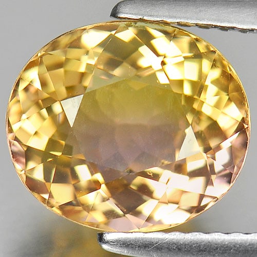 Natural Multi Color Tourmaline Gemstones 3.66 Ct. Clean Oval Shape 10.3 x 9 Mm. (1 of 3)