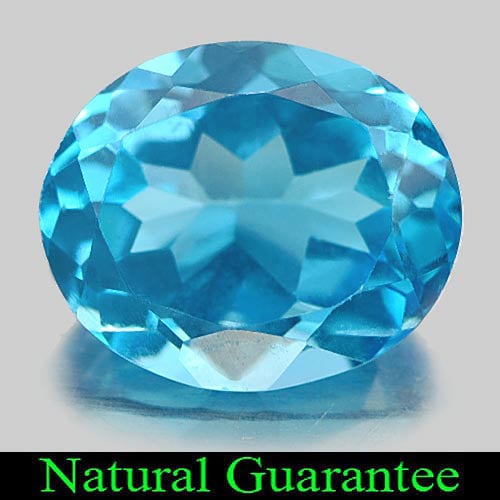 Natural Swiss Blue Topaz Gemstones 5.87 Ct. Oval Shape 12 x 10 Mm.: Product ID: 807161147 Product Name: Natural Blue Topaz Weight: 5.87 CT. Size: 12 x 10 x 6.5 MM. Shape: Oval Color: Swiss Blue Clarity:VVS Luster: Good Gems Origin: Brazil Treatment: Treated Crystal St