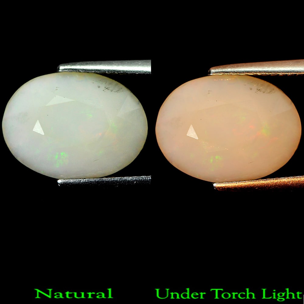 Natural Multi Color Opal Gemstones 4.75 Ct. Oval Shape 14.5 x 10.8 Mm.: Product ID: 818711136 Product Name: Natural Opal Weight: 4.75 CT. Size: 14.5 x 10.8 x 7.3 MM. Shape: Oval Color: Multi Color Clarity:Semi - Transparent Luster: Good Gems Origin: Ethiopia Treatment: Un