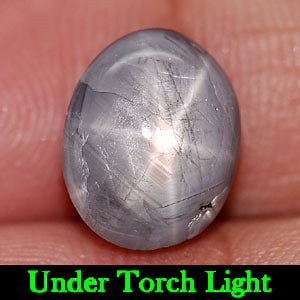 Natural Gray 6 Rays Star Sapphire Gemstones 5.79 Ct. Oval Cabochon Shape 10.6 x 8.5 Mm.: Product ID: 806145469 Product Name: Natural Star Sapphire Weight: 5.79 CT. Size: 10.6 x 8.5 x 5.6 MM. Shape: Oval Cabochon Color: Gray Clarity:Opaque Luster: Good 6 Rays Star Gems Origin: Thailand Tre