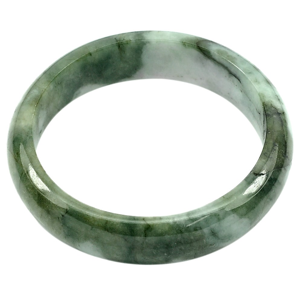 Natural Green Jade Gemstones 333.62 Ct. Bangle Diameter 57 Mm. (1 of 3)