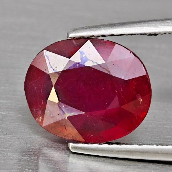 Natural Red Ruby Gemstones 4.56 Ct. Oval Shape 11 x 9 Mm. (1 of 3)