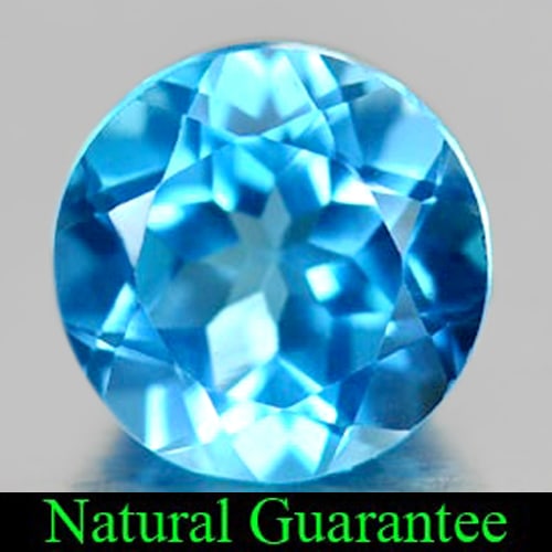 Natural Swiss Blue Topaz Gemstones 3.46 Ct. Round Shape 9.1 Mm.: Product ID: 807156265 Product Name: Natural Blue Topaz Weight: 3.46 CT. Size: 9.1 x 9.1 x 5.8 MM. Shape: Round Color: Swiss Blue Clarity:VVS Luster: Good Gems Origin: Brazil Treatment: Treated Crystal