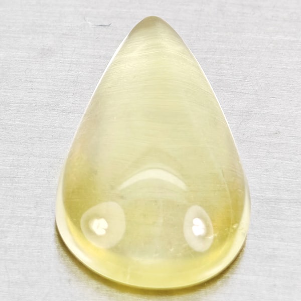 Natural Yellow Quartz Gemstones 5.45 Ct. Pear Cabochon Shape 16.8 x 10.4 Mm.: Product ID: 805530095 Product Name: Natural Quartz Weight: 5.45 CT. Size: 16.8 x 10.4 x 5.3 MM. Shape: Pear Cabochon Color: Yellow Lemon Clarity:None Luster: Good Gems Origin: Brazil Treatment: Unheat