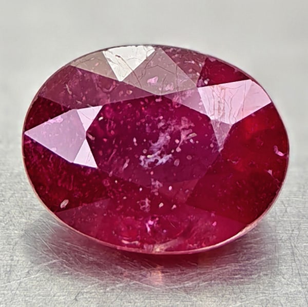Natural Red Ruby Gemstones 3.81 Ct. Oval Shape 9.6 x 7.5 Mm. (1 of 3)