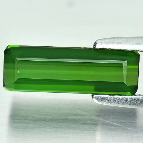 Natural Green Tourmaline Gemstones 1.58 Ct. Octagon Shape 12.1 x 4.2 Mm.: Product ID: 807242279 Product Name: Natural Tourmaline Weight: 1.58 CT. Size: 12.1 x 4.2 x 3.1 MM. Shape: Octagon Color: Green Clarity:VSI Luster: Good Gems Origin: Nigeria Treatment: Unheated Crystal