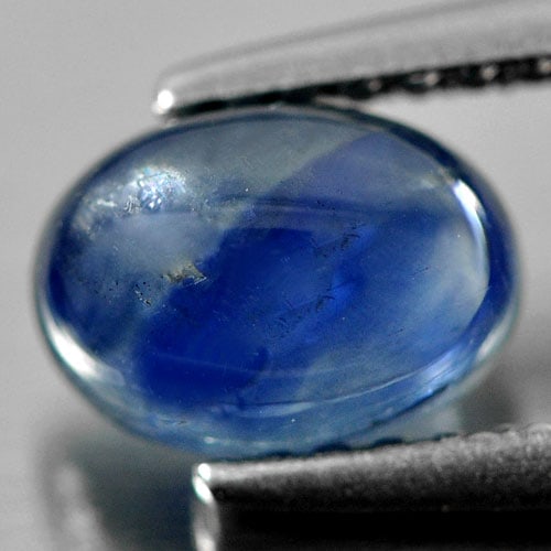 Natural Blue Sapphire Gemstones 1.39 Ct. Oval Cabochon Shape 7 x 5 Mm.: Product ID: 806146999 Product Name: Natural Blue Sapphire Weight: 1.39 CT. Size: 7 x 5 x 3.5 MM. Shape: Oval Cabochon Color: Blue Clarity:Semi - Transparent Luster: Good Gems Origin: Madagascar Treatm