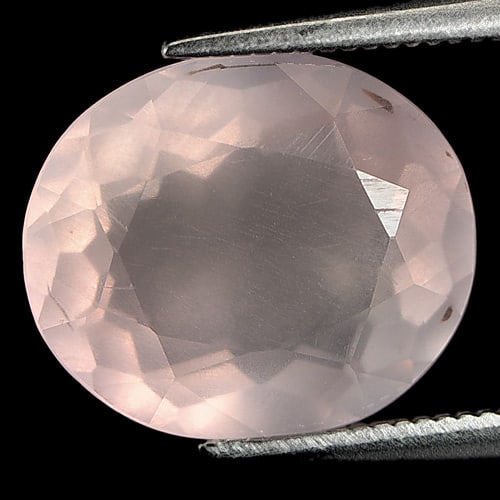 Natural Rose Pink Quartz Gemstones 5.11 Ct. Oval Shape 12.9 x 11 Mm.: Product ID: 805523712 Product Name: Natural Quartz Weight: 5.11 CT. Size: 12.9 x 11 x 6.3 MM. Shape: Oval Color: Rose Pink Clarity:VSI Luster: Good Gems Origin: Brazil Treatment: Unheated Crystal Stru
