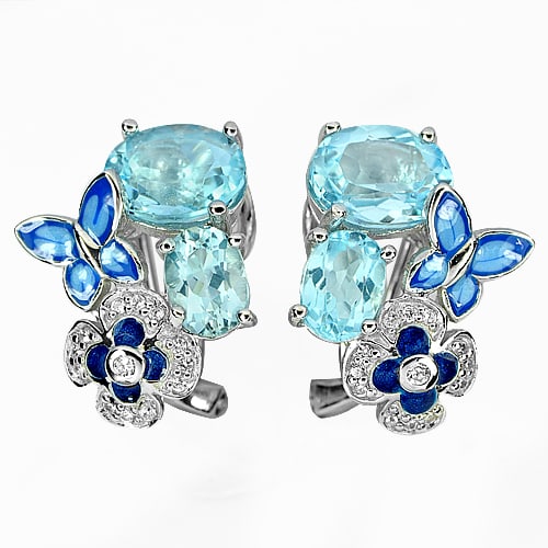 Natural Baby Blue Topaz with 925 Sterling Silver Earrings Jewelry 7.59 Grams: Product ID: 281070284 Product Type: 925 Sterling Silver Fine Jewelry Jewelry Weight: 7.59 Grams. Gemstones Color: Blue Metal: Solid Silver 92.5%. Gemstone Detail: Oval Baby Blue Natural Topaz Size 9 x
