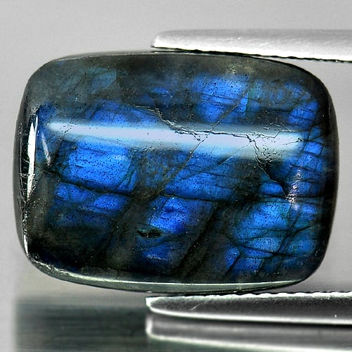 Natural Multi Color Blue Labradorite Doublet 9.19 Ct. Baguette Cabochon Shape 16 x 12 Mm. (1 of 3)