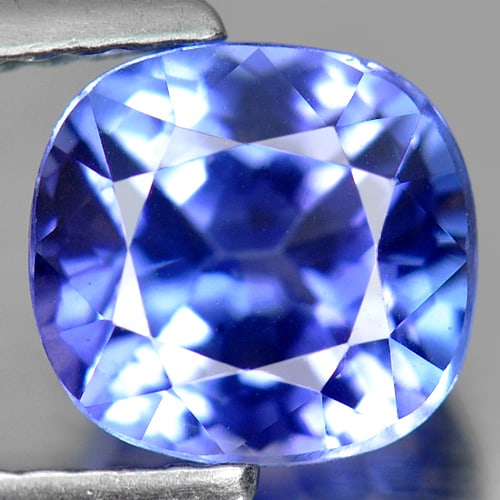 Natural Violetish Blue Tanzanite Gemstones 2.30 Ct. Clean Cushion Shape 7.26 x 6.83 Mm. (1 of 4)