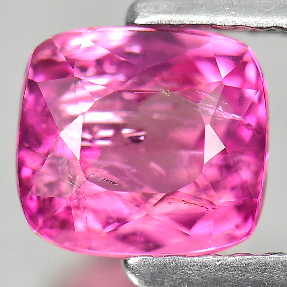 Natural Pink Tourmaline Gemstones 1.14 Ct. Cushion Shape 6.5 x 6 Mm. (1 of 3)