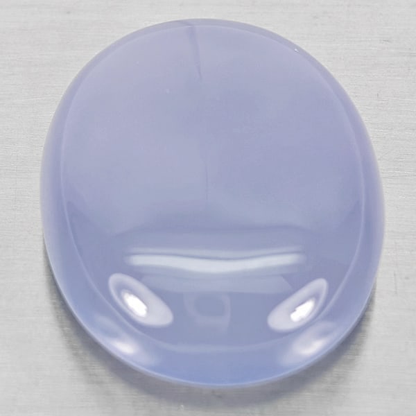Natural Lavender Chalcedony Gemstones 41.41 Ct. Oval Cabochon Shape 27 x 21 Mm. (1 of 3)