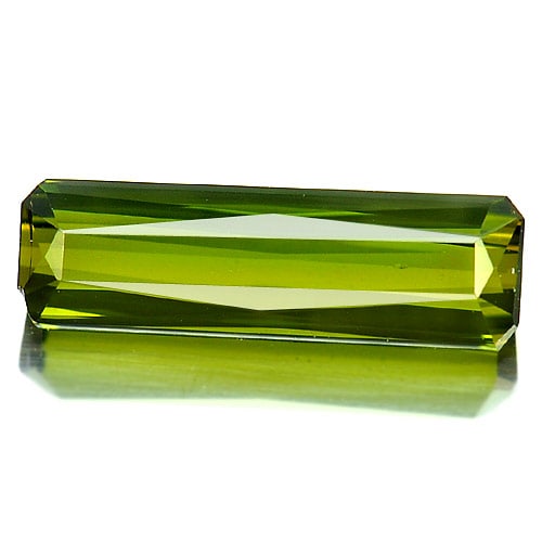 Natural Green Tourmaline Gemstones 2.55 Ct. Octagon Shape 14.5 x 4.5 Mm. (1 of 3)