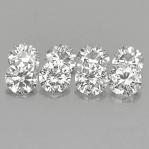 Natural White Diamond 0.18 Ct. 8 Pcs. Round Brilliant Cut Size 1.8 Mm.: Product ID: 802102779 Product Name: Natural Natural Diamond Weight: 0.18 CT. Size: 1.8 x 1.8 x 1.2 MM. Shape: Round Brilliant Cut Color: D Clarity:VVS Luster: Scintillating Gems Origin: Belgium Treatm