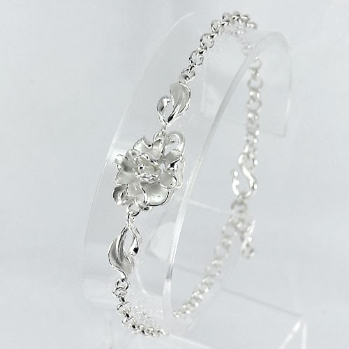 990 Sterling Silver Bracelet Jewelry 5.61 Grams Length 8 Inch. (1 of 3)