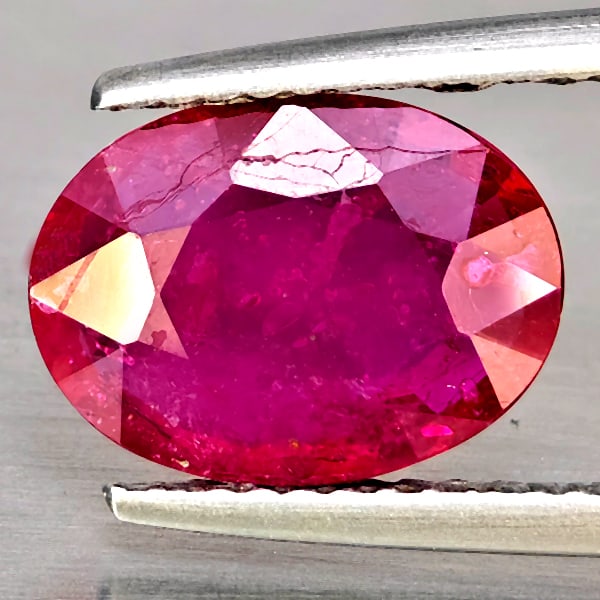 Natural Pink Red Ruby Gemstones 2.83 Ct. Oval Shape 11 x 8 Mm. (1 of 3)