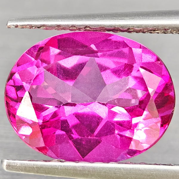 Natural Pink Topaz Gemstones 3.07 Ct. Oval Shape 10 x 8 Mm. (1 of 3)
