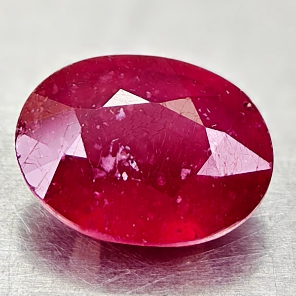 Natural Red Ruby Gemstones 2.85 Ct. Oval Shape 9.1 x 6.9 Mm.: Product ID: 805935103 Product Name: Natural Ruby Weight: 2.85 CT. Size: 9.1 x 6.9 x 4.6 MM. Shape: Oval Color: Red Clarity:SI Luster: Good Gems Origin: Madagascar Treatment: Heated (Lead-glass filling