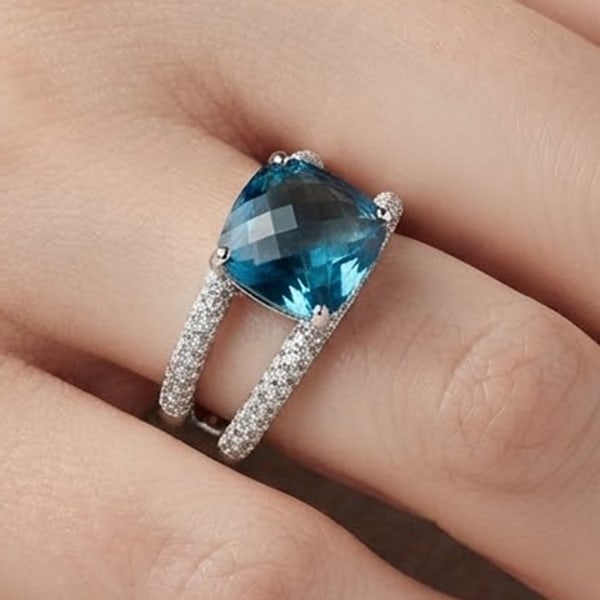 925 Sterling Silver Ring Jewelry Size 6 White Gold Plated 4.44 G.: Product ID: 200108174 Product Type: 925 Sterling Silver Fine Jewelry Jewelry Weight: 4.44 Grams. Ring Size: 6 Resizable(Fee) Gemstones Color: Blue Metal: Solid Silver 92.5%. Gemstone Detail: London Bl