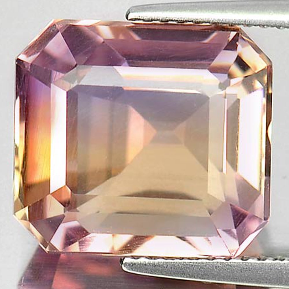 Natural Bi Color Ametrine Gemstones 9.68 Ct. Clean Octagon Shape 13 x 12 Mm. (1 of 3)
