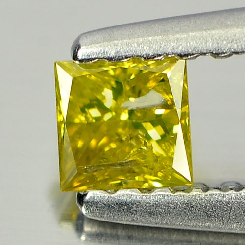 Natural Yellow Loose Diamond 0.20 Ct. Square Princess Cut 3.3 x 3.2 Mm.: Product ID: 802103795 Product Name: Natural Enhanced Diamond Weight: 0.20 CT. Size: 3.3 x 3.2 x 2.2 MM. Shape: Square Princess Cut Color: Yellow Clarity:SI1 Luster: Scintillating Gems Origin: Belgium 
