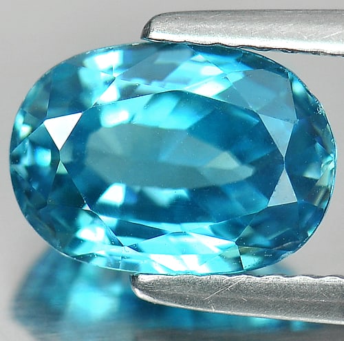 Natural Blue Color Zircon Gemstones 3.68 Ct. Oval Shape 9.6 x 7 Mm.: Product ID: 807730295 Product Name: Natural Zircon Weight: 3.68 CT. Size: 9.6 x 7 x 5 MM. Shape: Oval Color: Blue Clarity:SI1 Luster: Good Gems Origin: Cambodia Treatment: Heated Crystal Structure: Te