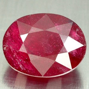 Natural Red Ruby Gemstones 4.72 Ct. Oval Shape 9.6 X 7.4 Mm.: Product ID: 105901970 Product Name: Natural Ruby Weight: 4.72 CT. Size: 9.6 X 7.4 X 5.2 MM. Shape: OVAL Color: RED Clarity:SI Luster: GOOD Gems Origin: MADAGASCAR Treatment: HEATED Crystal Structure: 