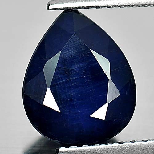 Natural Deep Blue Sapphire Gemstones 2.68 Ct. Pear Shape 9.9 x 8.1 Mm.: Product ID: 806011461 Product Name: Natural Blue Sapphire Weight: 2.68 CT. Size: 9.9 x 8.1 x 4.4 MM. Shape: Pear Color: Deep Blue Clarity:Opaque Luster: Good Gems Origin: Madagascar Treatment: Diffusi