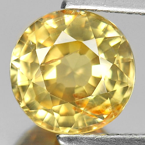 Natural Yellow Zircon Gemstones 2.86 Ct. Round Shape 7.8 Mm. (1 of 3)