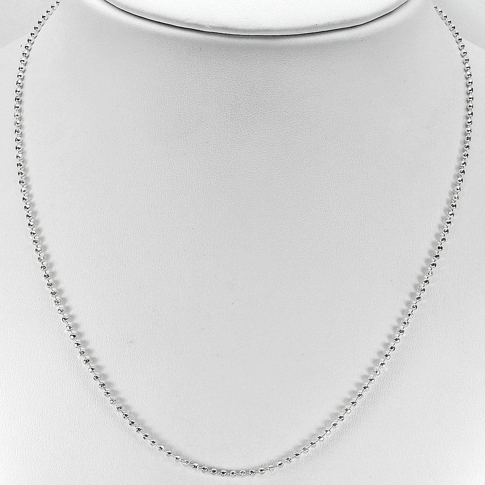 925 Sterling Silver Necklace Jewelry Length 18 Inch. 5.35 Grams (1 of 3)