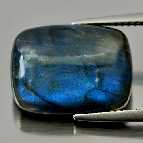 Natural Multi Color Blue Labradorite Gemstones 9.52 Ct. Baguette Cabochon Shape 16 x 11.9 Mm. (1 of 3)