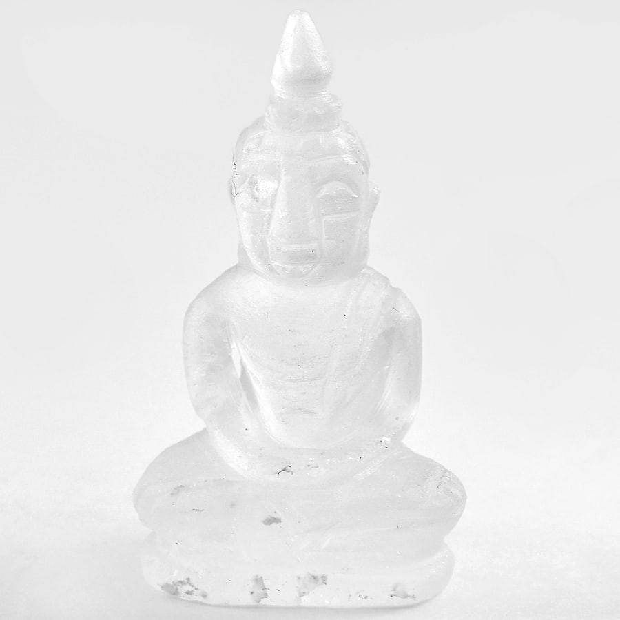 Natural White Quartz Gemstones 51.87 Ct. Buddha Carving Shape 40 x 21 Mm.: Product ID: 815501937 Product Name: Natural Quartz Weight: 51.87 CT. Size: 40 x 21 x 16 MM. Shape: Buddha Carving Color: White Clarity:Semi - Transparent Luster: Good Gems Origin: Thailand Treatment: 