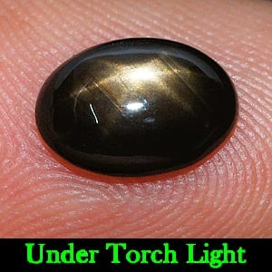 Natural Black Star Sapphire Gemstones 2.07 Ct. Oval Cabochon Shape 9.3 x 6.7 Mm.: Product ID: 806133640 Product Name: Natural Star Sapphire Weight: 2.07 CT. Size: 9.3 x 6.7 x 3 MM. Shape: Oval Cabochon Color: Black Clarity:Opaque Luster: Good 6 Rays Star Gems Origin: Thailand Treat