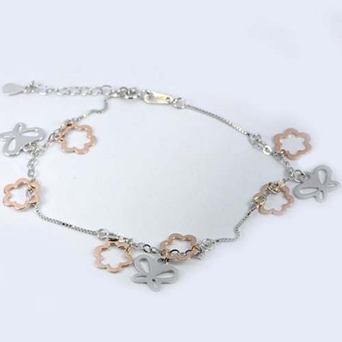 925 Sterling Silver Bracelet Jewelry Flower and Butterfly Design Length 9 Inch.: Product ID: 280560007 Product Type: 925 Sterling Silver Fine Jewelry Jewelry Weight: 4.14 Grams. Gemstones Color: Silver Metal: Solid Silver 92.5%. Gemstone Detail: Average Range 4.14 - 4.26 Gram Per 
