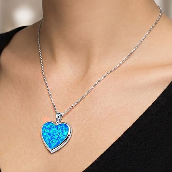 925 Sterling Silver Pendant Jewelry 7.45 Grams with Created Multi Color Blue Opal: Product ID: 280130059 Product Type: 925 Sterling Silver Fine Jewelry Jewelry Weight: 7.45 Grams. Gemstones Color: Multi-Color Metal: Solid Silver 92.5%. Gemstone Detail: Created Multi Color Opal Blue 