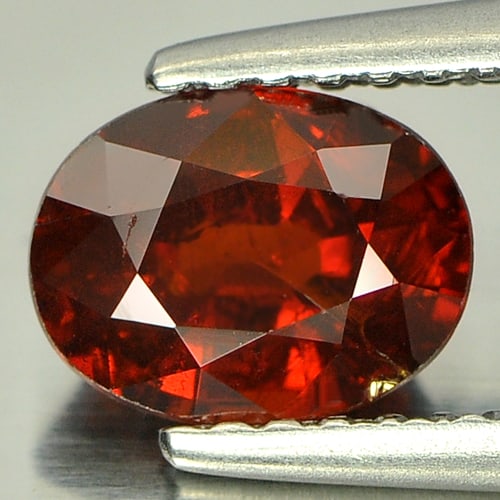 Natural Orange Red Spessartine Garnet Gemstones 1.42 Ct. Oval Shape 7.1 x 5.5 Mm.: Product ID: 802915703 Product Name: Natural Spessartine Weight: 1.42 CT. Size: 7.1 x 5.5 x 4 MM. Shape: Oval Color: Orange Red Clarity:SI Luster: Good Gems Origin: Nigeria Treatment: Unheated Crystal 