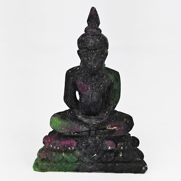 Natural Red Green Ruby in Zoisite 65.45 Ct. Buddha Carving Shape 44 x 30 Mm.: Product ID: 805935822 Product Name: Natural Zoisite Carving Weight: 65.45 CT. Size: 44 x 30 x 11.5 MM. Shape: Carving shape Color: Red Green Clarity:Opaque Luster: Good Gems Origin: Madagascar Treatme