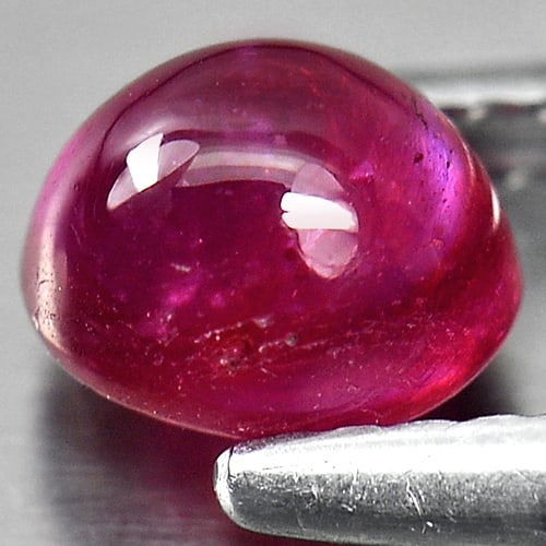 Natural Red Ruby Gemstones 1.30 Ct. Oval Cabochon 5.9 x4.8 Mm.: Product ID: 805905038 Product Name: Natural Ruby Weight: 1.30 CT. Size: 5.9 x4.8 x 4.4 MM. Shape: Oval Cabochon Color: Red Clarity:Opaque Luster: Good Gems Origin: Madagascar Treatment: Heated (Lead-g