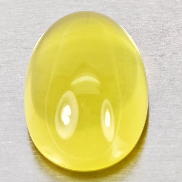 Natural Yellow Quartz Gemstones 12.32 Ct. Oval Cabochon Shape 18.3 x 12 Mm. (1 of 3)